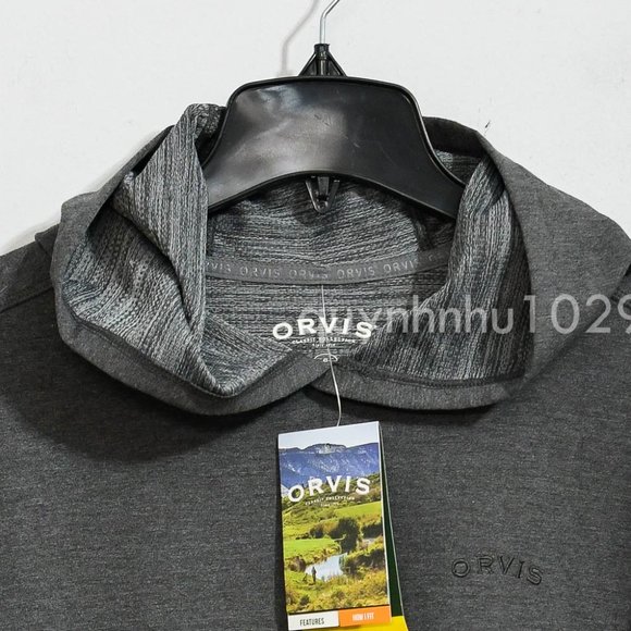 NWT Orvis men Northpoint pullover hoodie IN GRAY COLOR - Picture 3 of 5